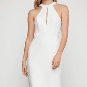 BCBG High Neck Gown White 4 NWT